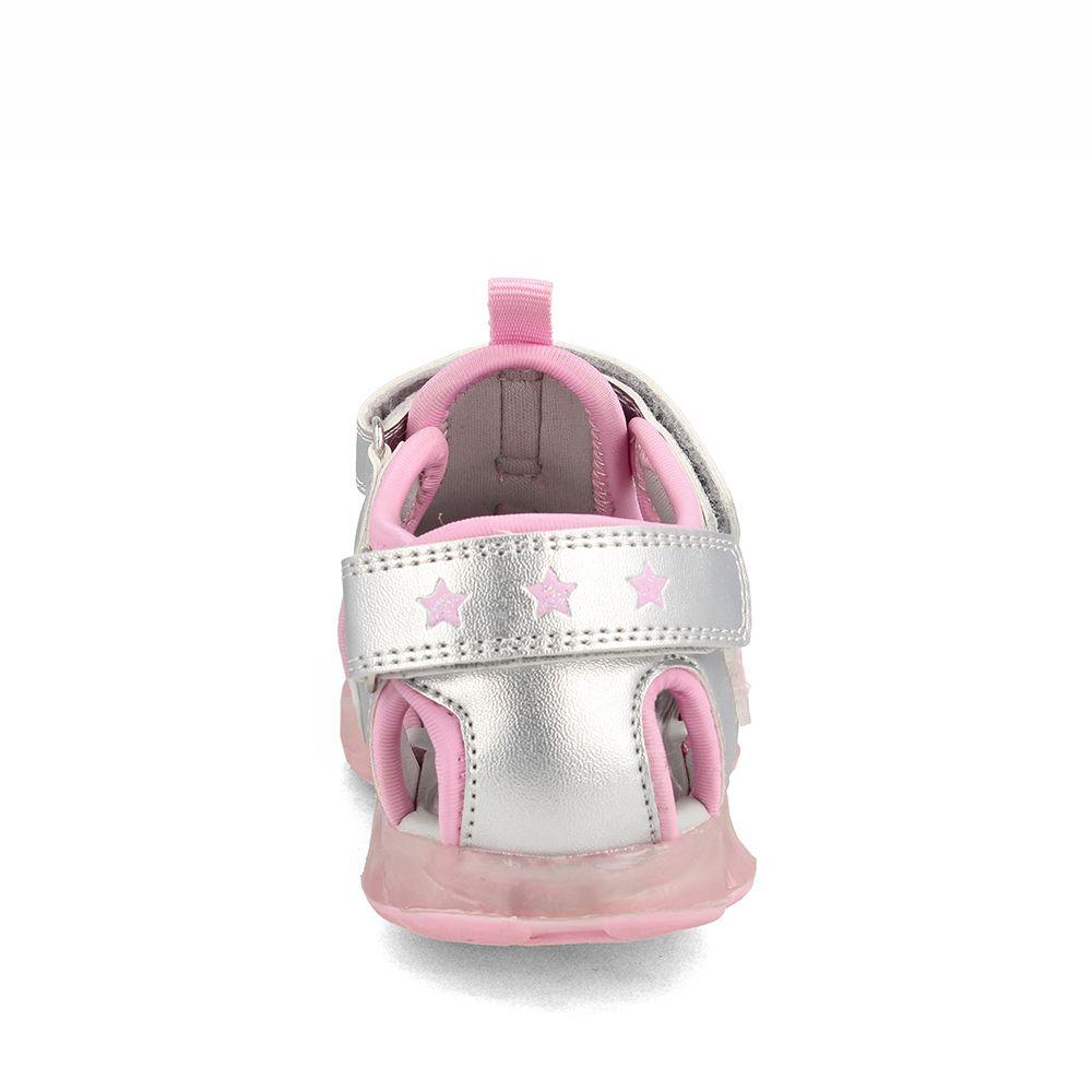 Sandalia  Niña Bubblegummers Unai Plateado-Rosado-2