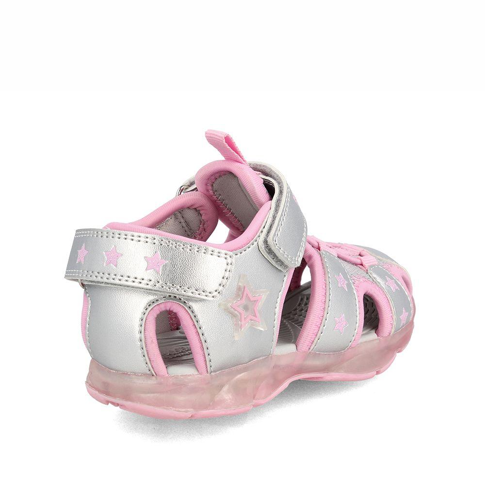 Sandalia  Niña Bubblegummers Unai Plateado-Rosado-3