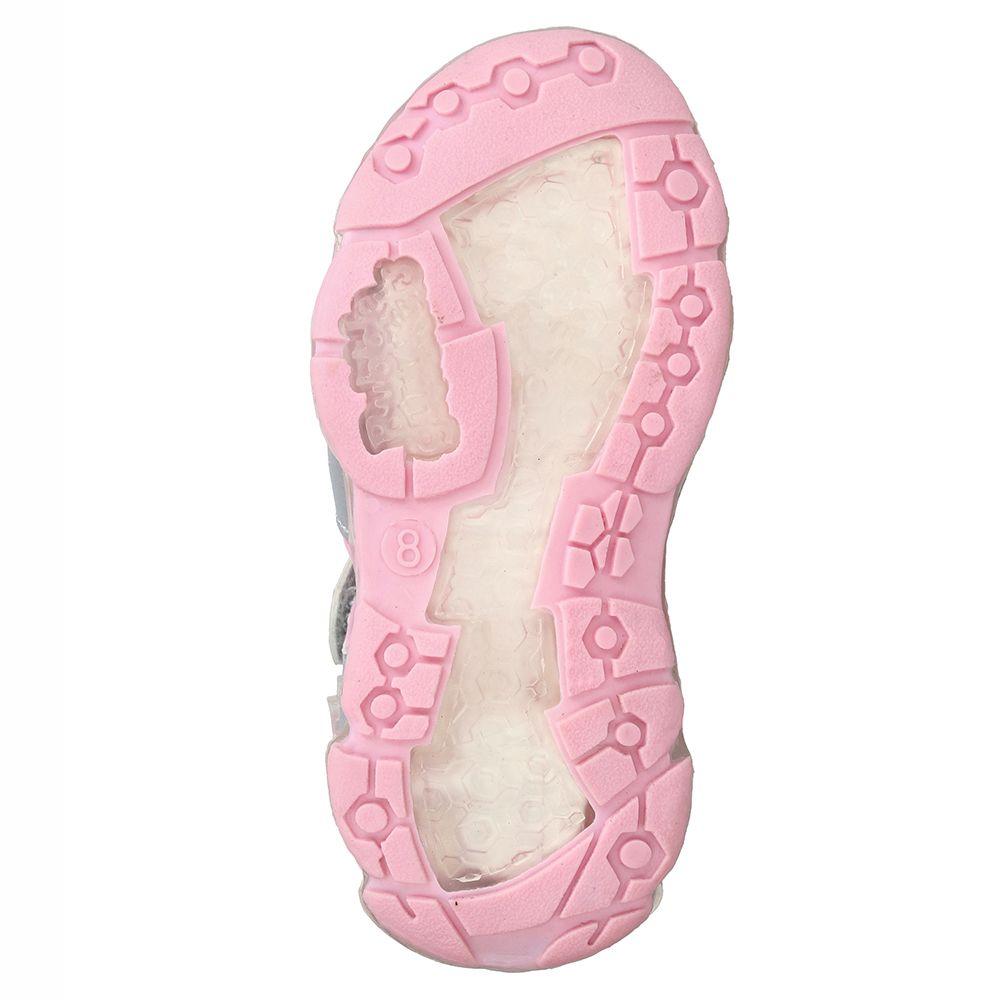 Sandalia  Niña Bubblegummers Unai Plateado-Rosado-6