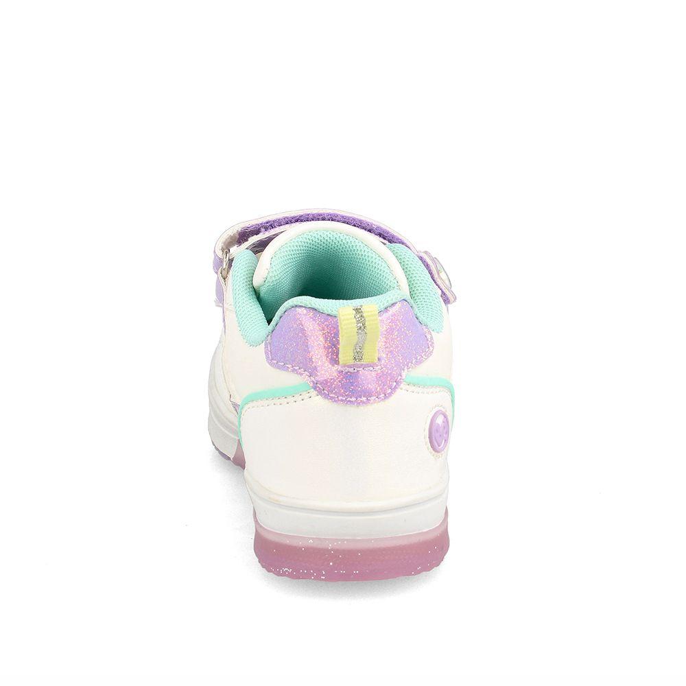 Zapatilla Niña Bubblegummers Luces Neon Blanco-Lila-2