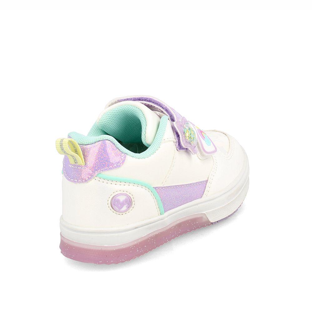 Zapatilla Niña Bubblegummers Luces Neon Blanco-Lila-3