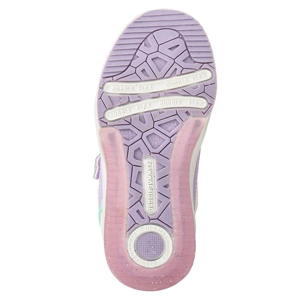 Zapatilla Niña Bubblegummers Luces Neon Blanco-Lila-6