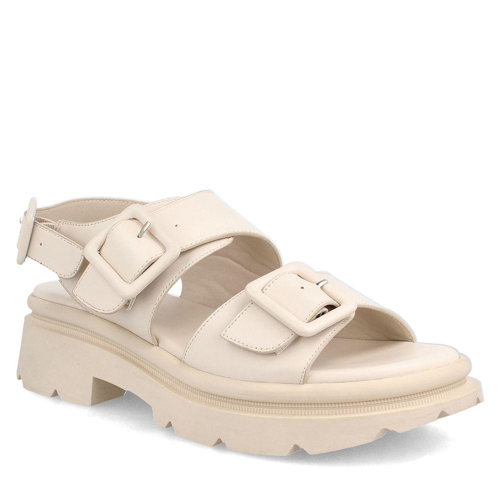 SANDALIA MUJER BATA RED LABEL MARCELA CREMA-0