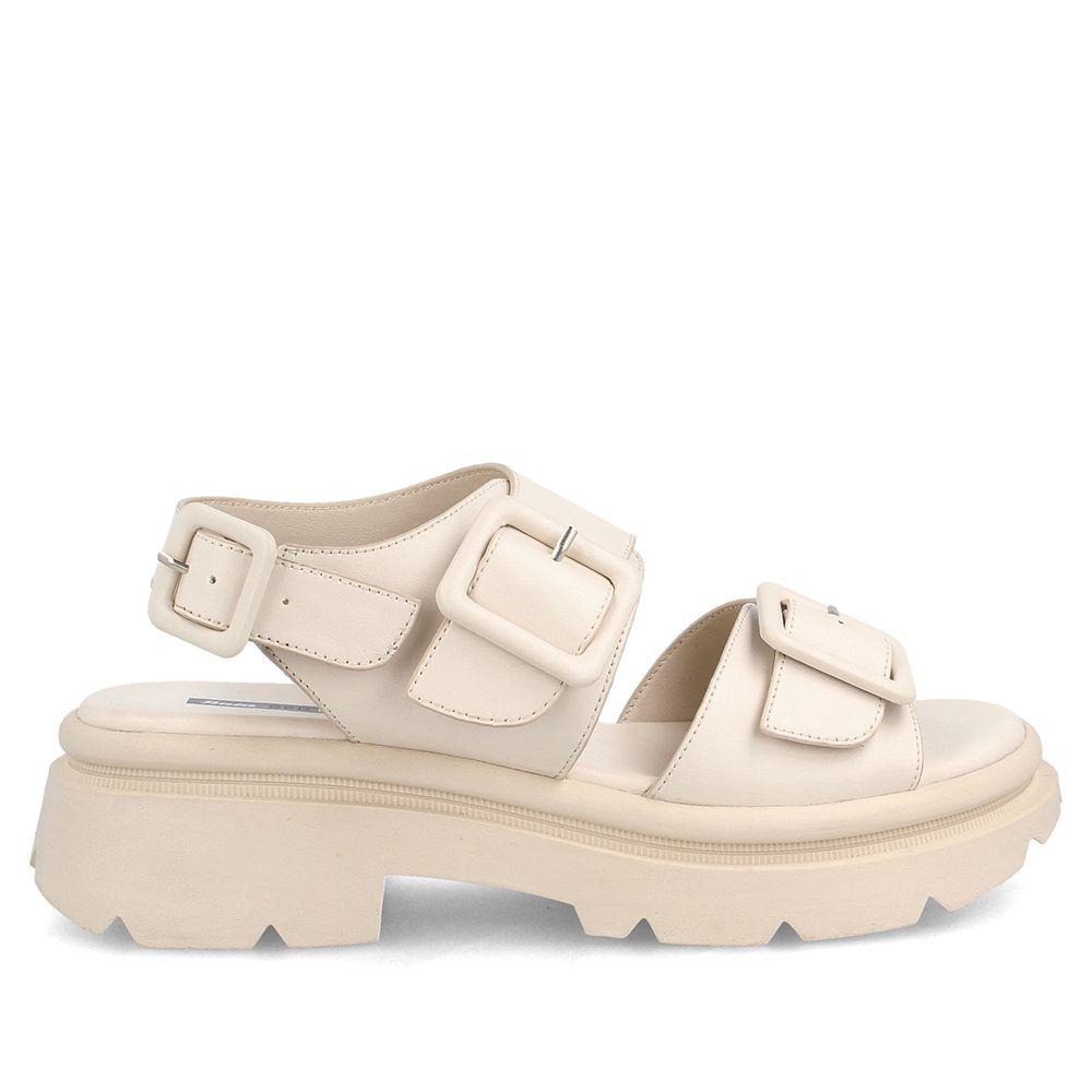 SANDALIA MUJER BATA RED LABEL MARCELA CREMA-4