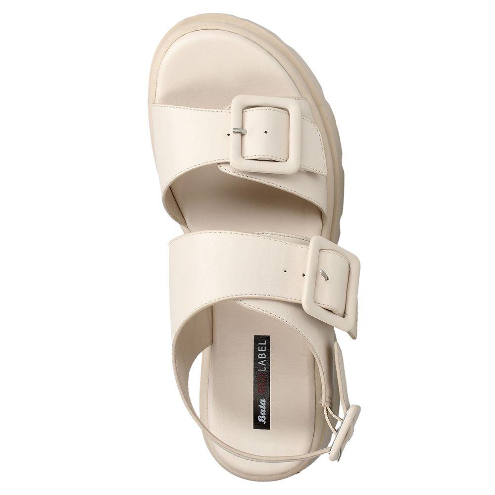 SANDALIA MUJER BATA RED LABEL MARCELA CREMA-5