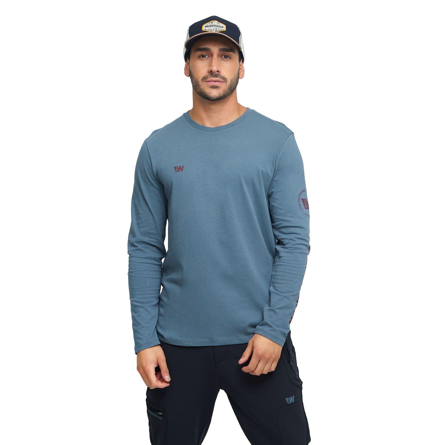 POLERA MANGA LARGA HOMBRE WEINBRENNER LAGAZA AZÚL - GRIS-0