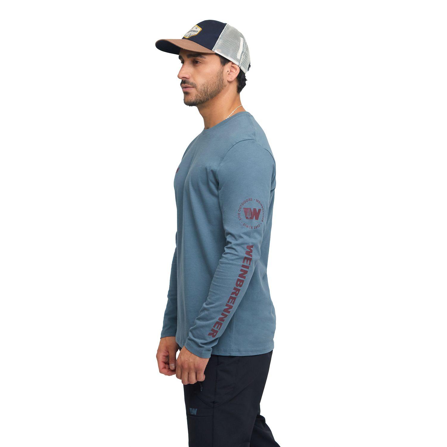 POLERA MANGA LARGA HOMBRE WEINBRENNER LAGAZA AZÚL - GRIS-2