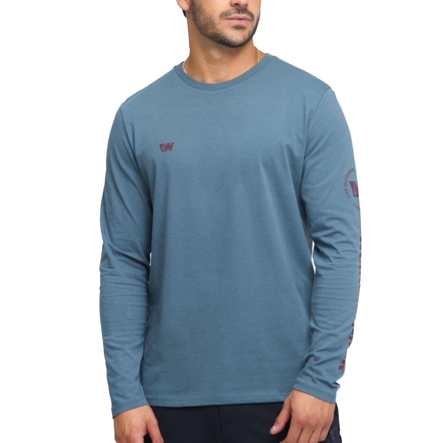 POLERA MANGA LARGA HOMBRE WEINBRENNER LAGAZA AZÚL - GRIS-3