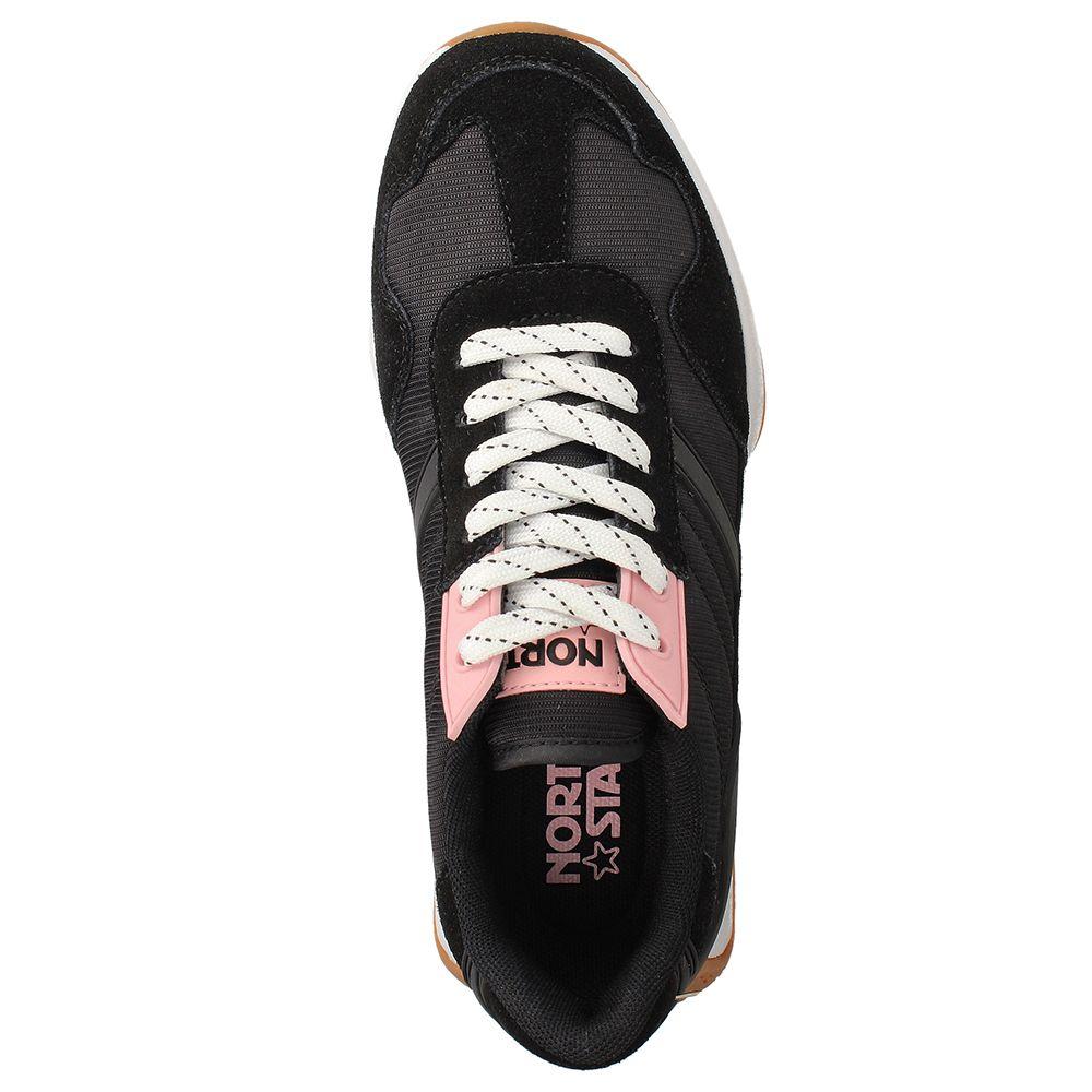 ZAPATILLA MUJER NORTH STAR RETRO RUNNING NEGRO-5