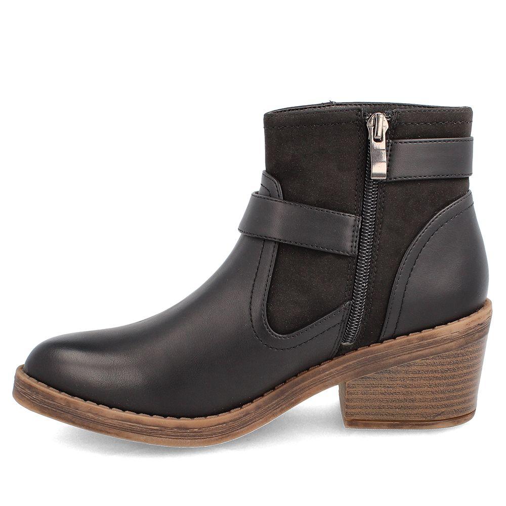 BOTÍN TEXANO MUJER BATA BIANCA NEGRO-1