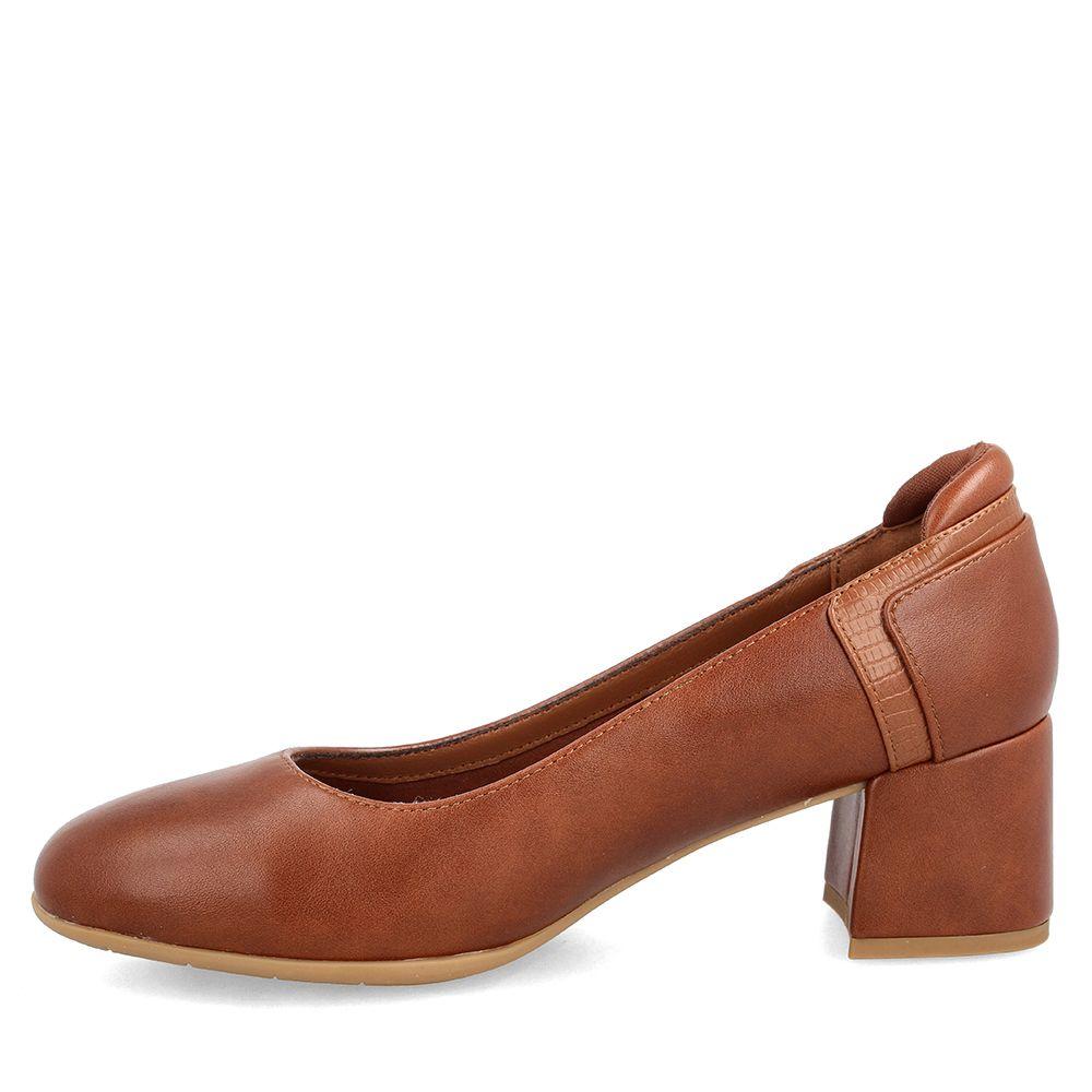 Zapato Taco Mujer Bata Comfit Floral Camel-4