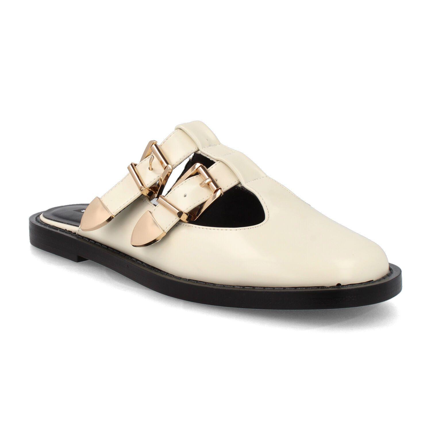 Mule Mujer Bata Lory Blanco-1