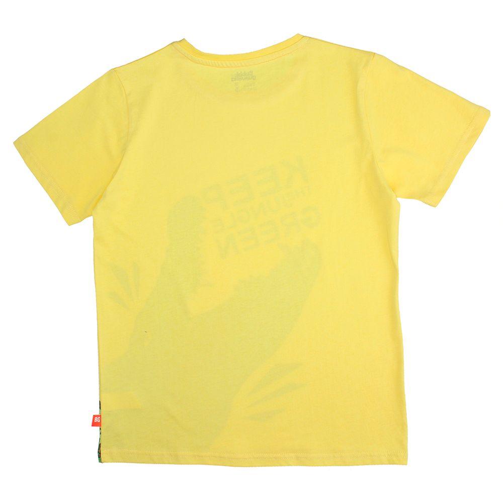 POLERA NIÑO BUBBLEGUMMERS ELEVATED NATURE AMARILLO JUNGLA-1