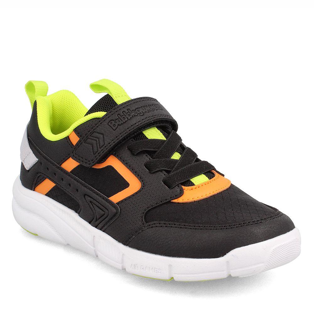 Zapatilla Niño Bubblegummers Airgames Negro-Naranjo-0