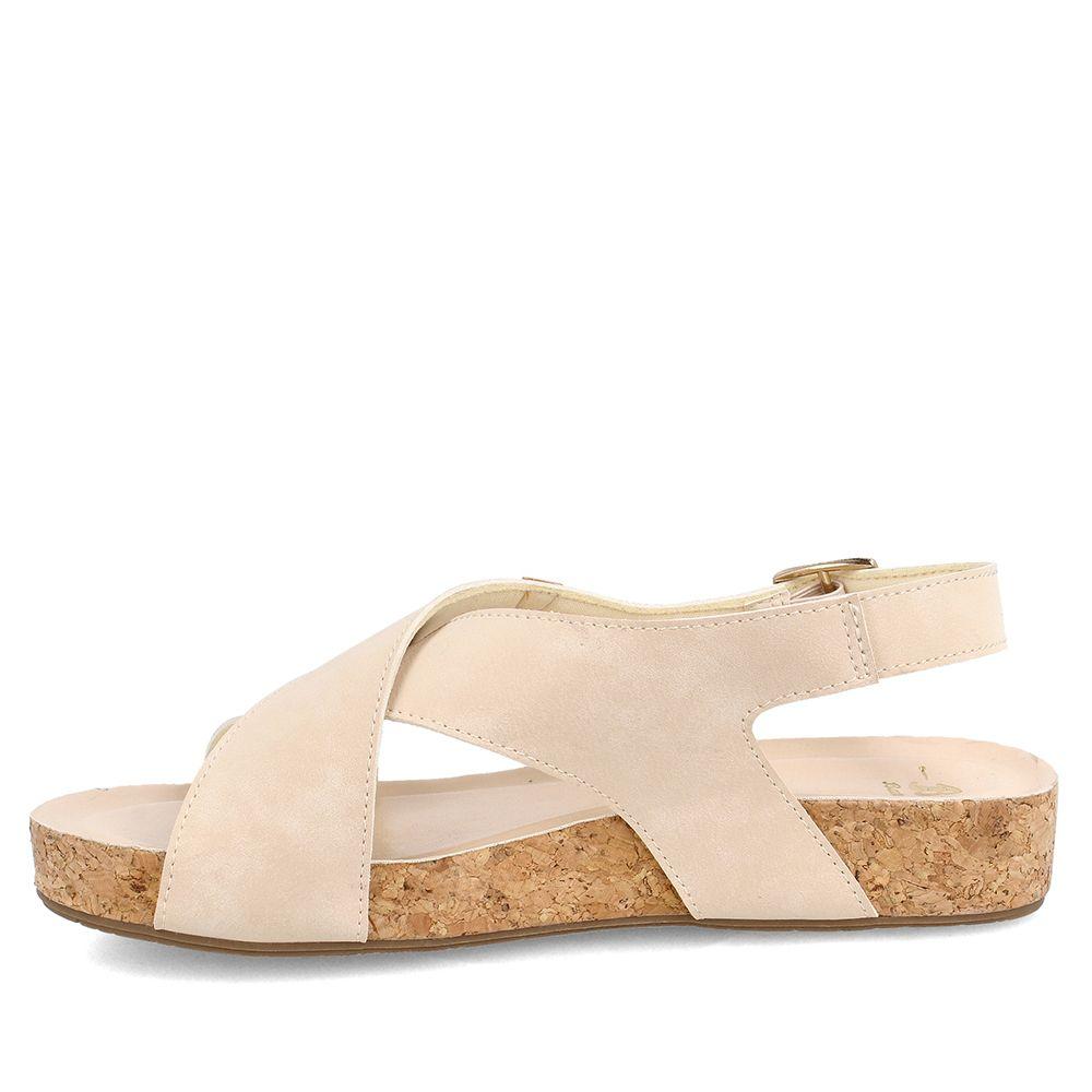 SANDALIA MUJER BATA ENJOY CREMA-1