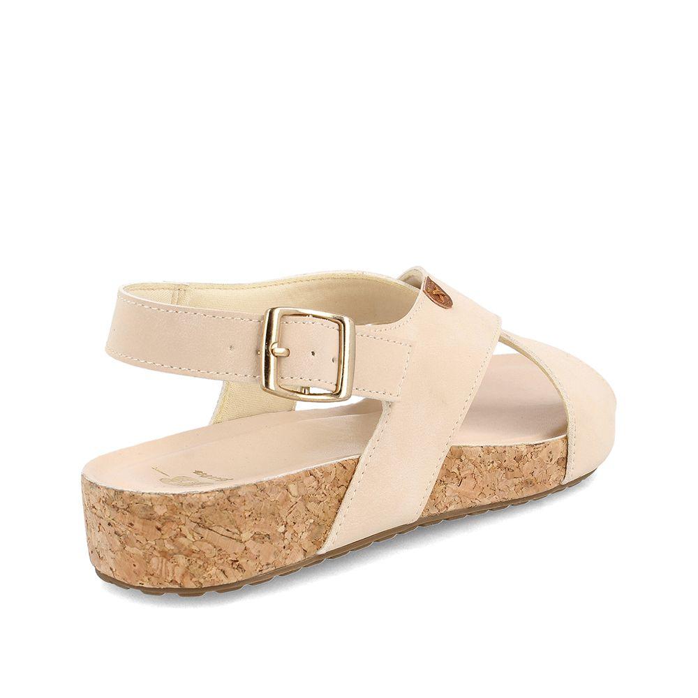 SANDALIA MUJER BATA ENJOY CREMA-3