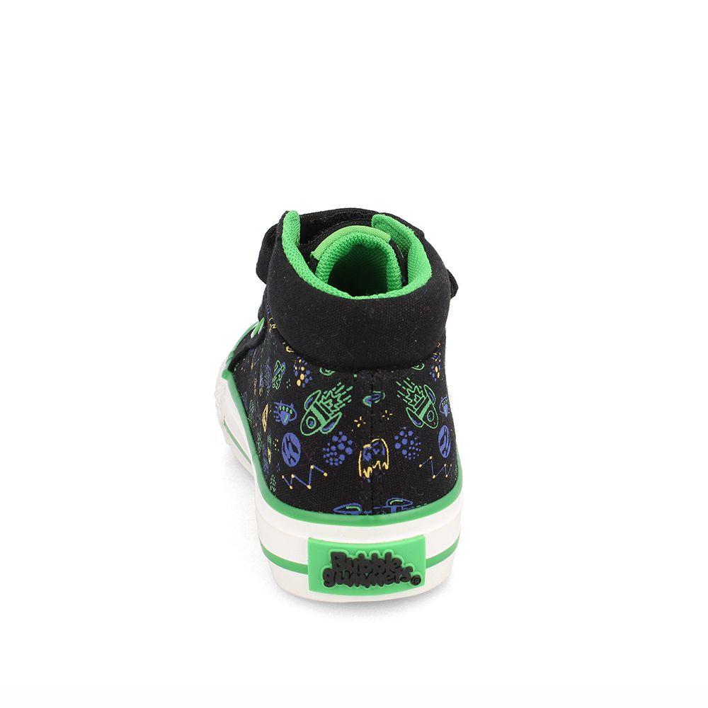Zapatilla Niño Bubblegummers Astorga Negro-Verde-2