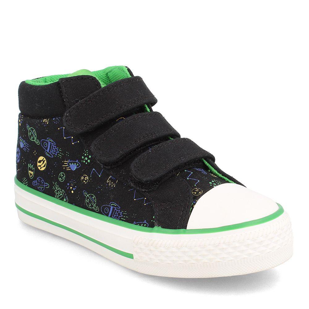 Zapatilla Niño Bubblegummers Astorga Negro-Verde-1
