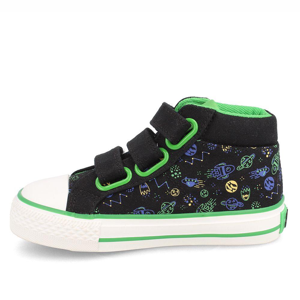 Zapatilla Niño Bubblegummers Astorga Negro-Verde-4