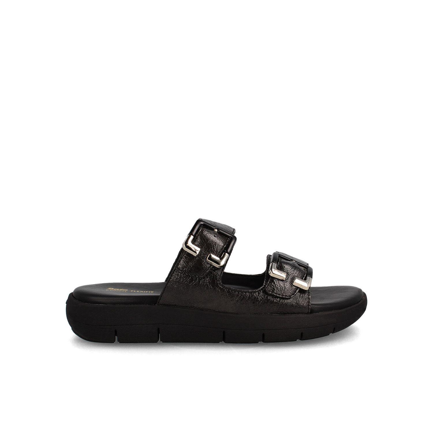 Sandalia Mujer Bata Franca Negro-0