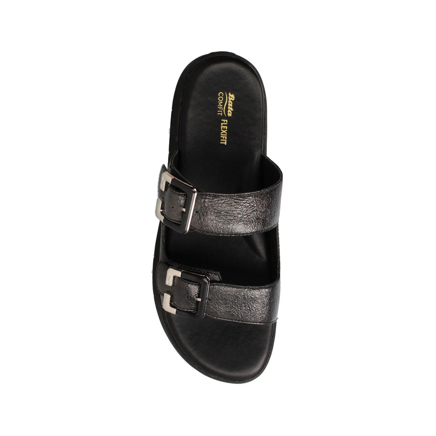 Sandalia Mujer Bata Franca Negro-3