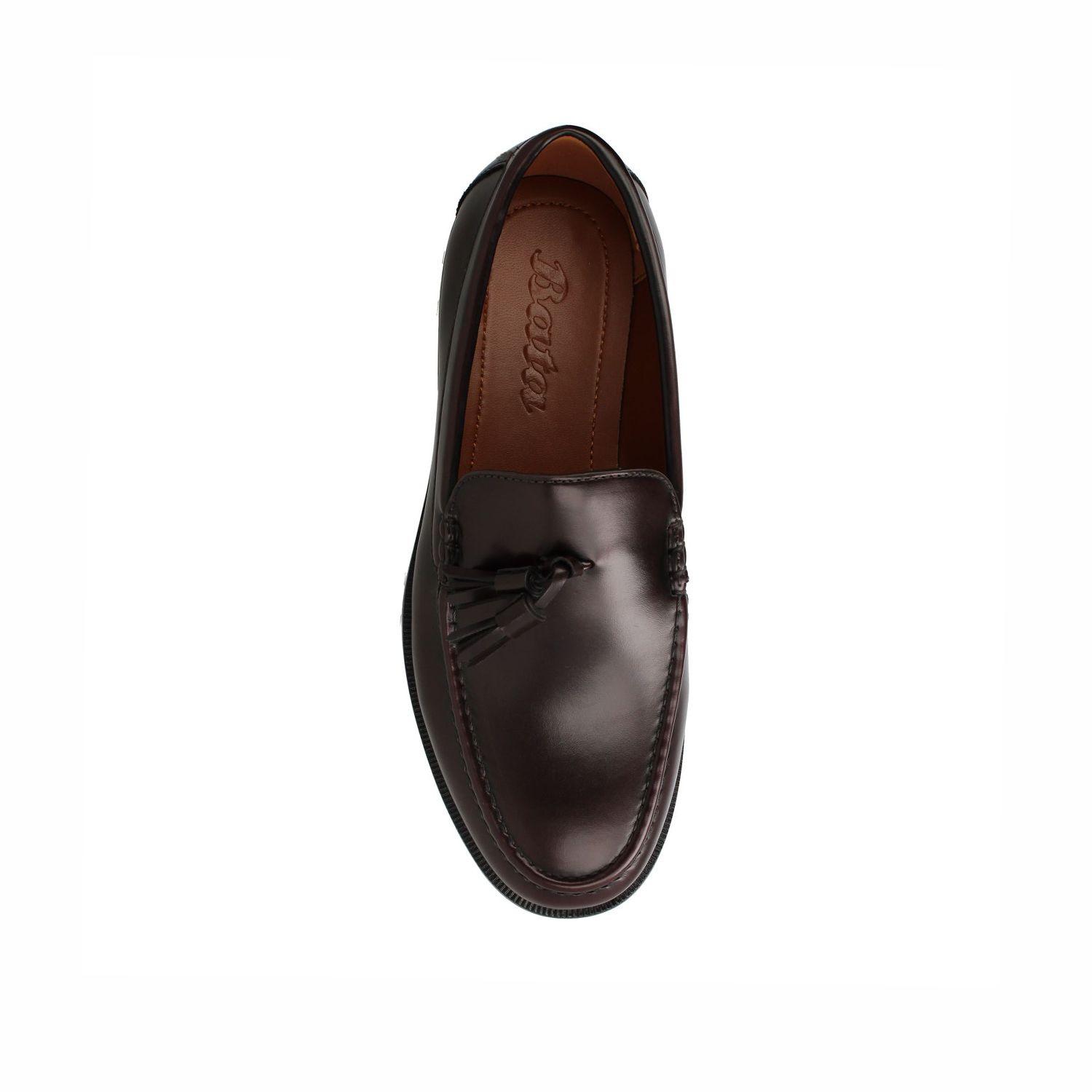 Mocasín Mujer Bata Madrid Burdeo-3