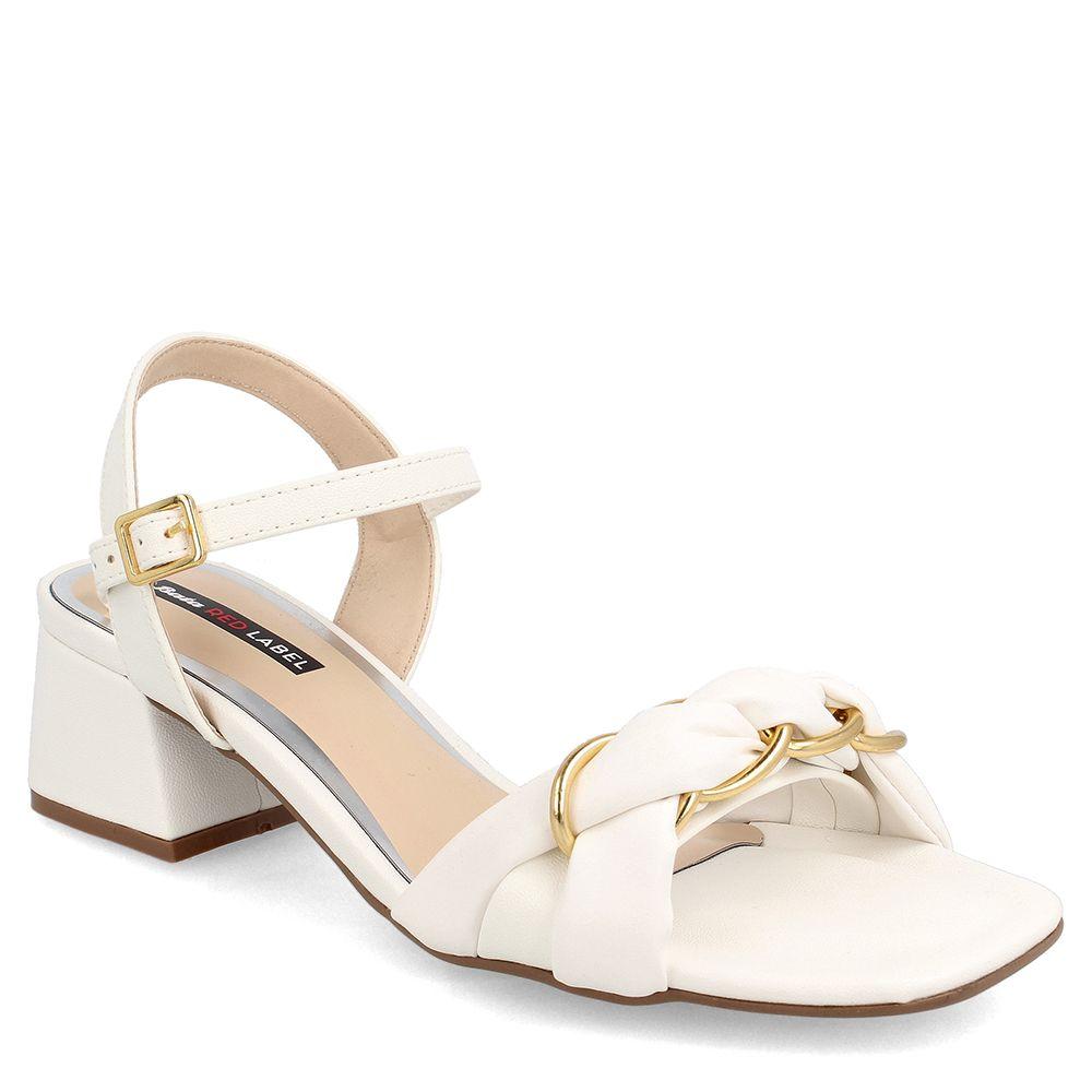 SANDALIA MUJER BATA RED LABEL SANAM BLANCO-0