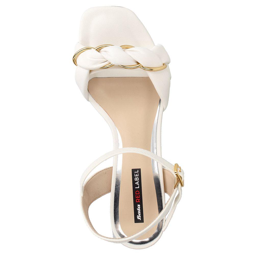 SANDALIA MUJER BATA RED LABEL SANAM BLANCO-5