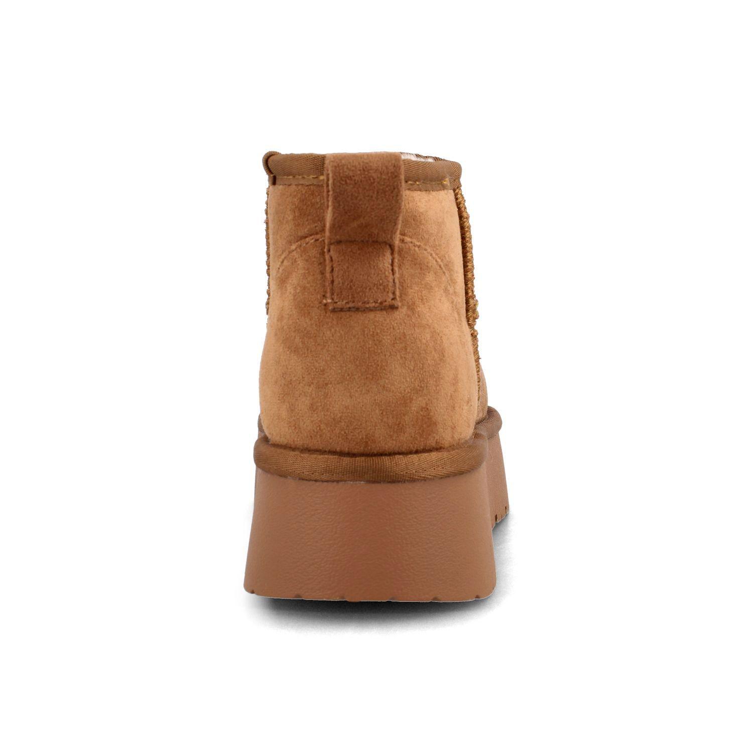 Botín Mujer Bata Warmi Café-2