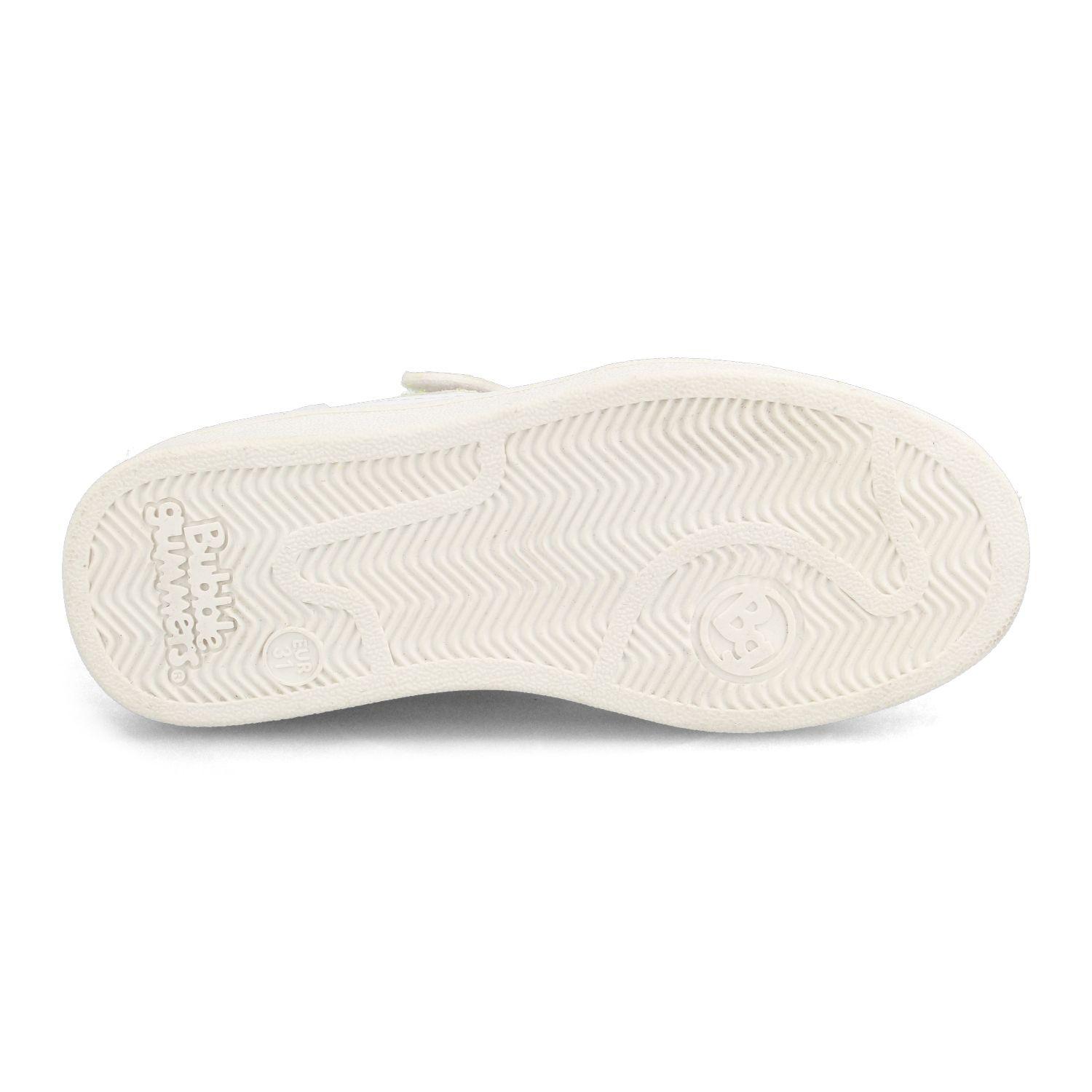 Zapatilla Escolar Niña Bubblegummers Clavel  Blanco-4