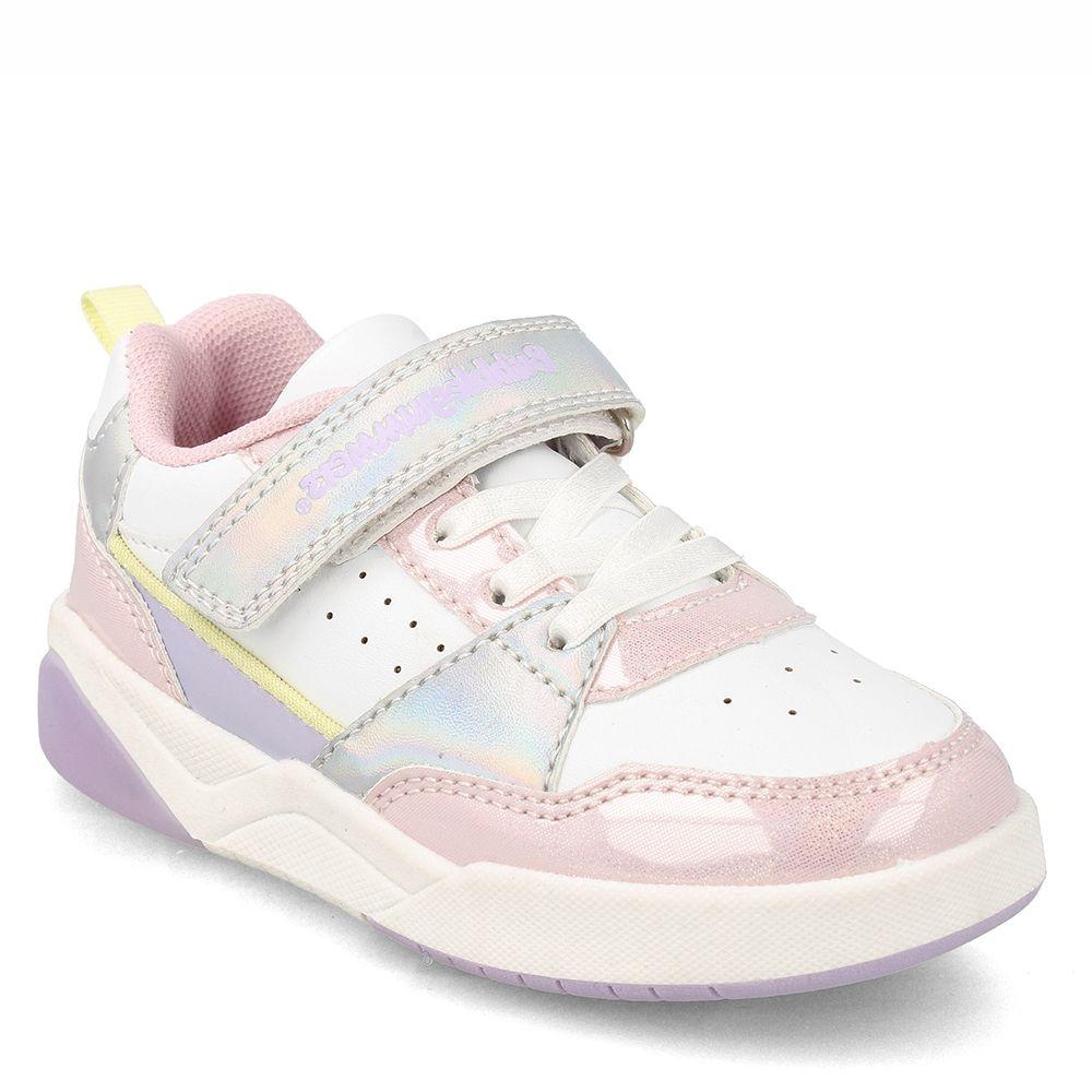 Zapatilla Niña Bubblegummers Luces Dakar Blanco-Rosado-0
