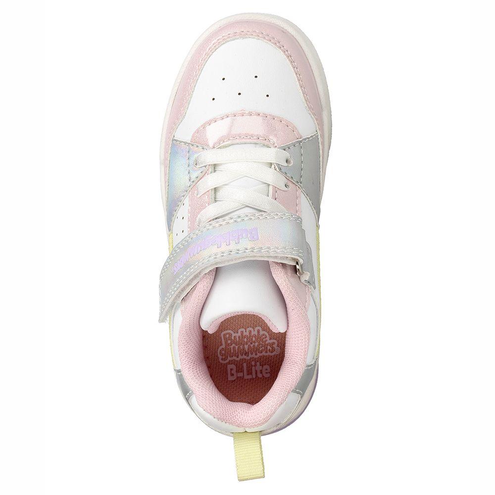 Zapatilla Niña Bubblegummers Luces Dakar Blanco-Rosado-5