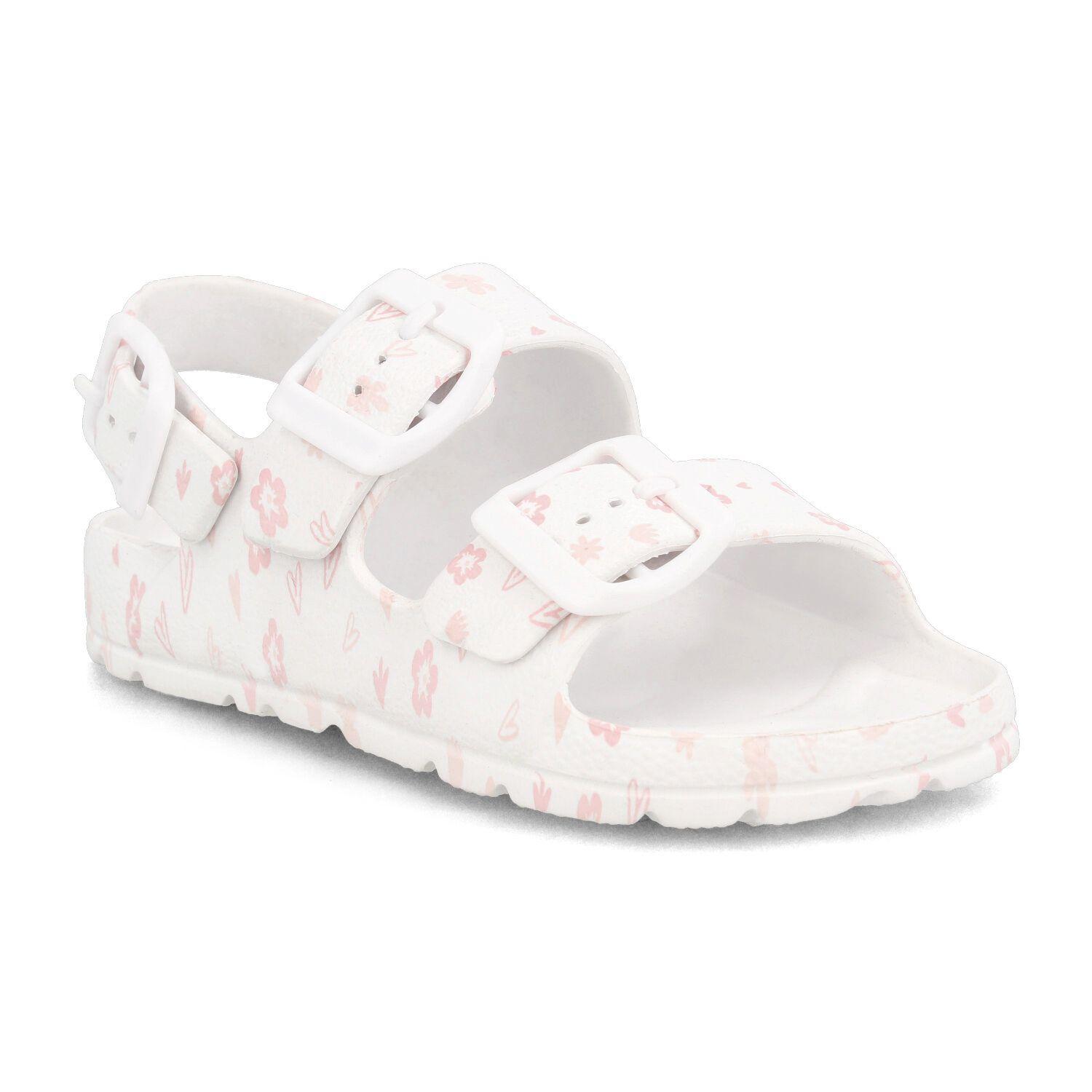 Sandalia  Niña Bubblegummers Floor Blanco - Rosa-1