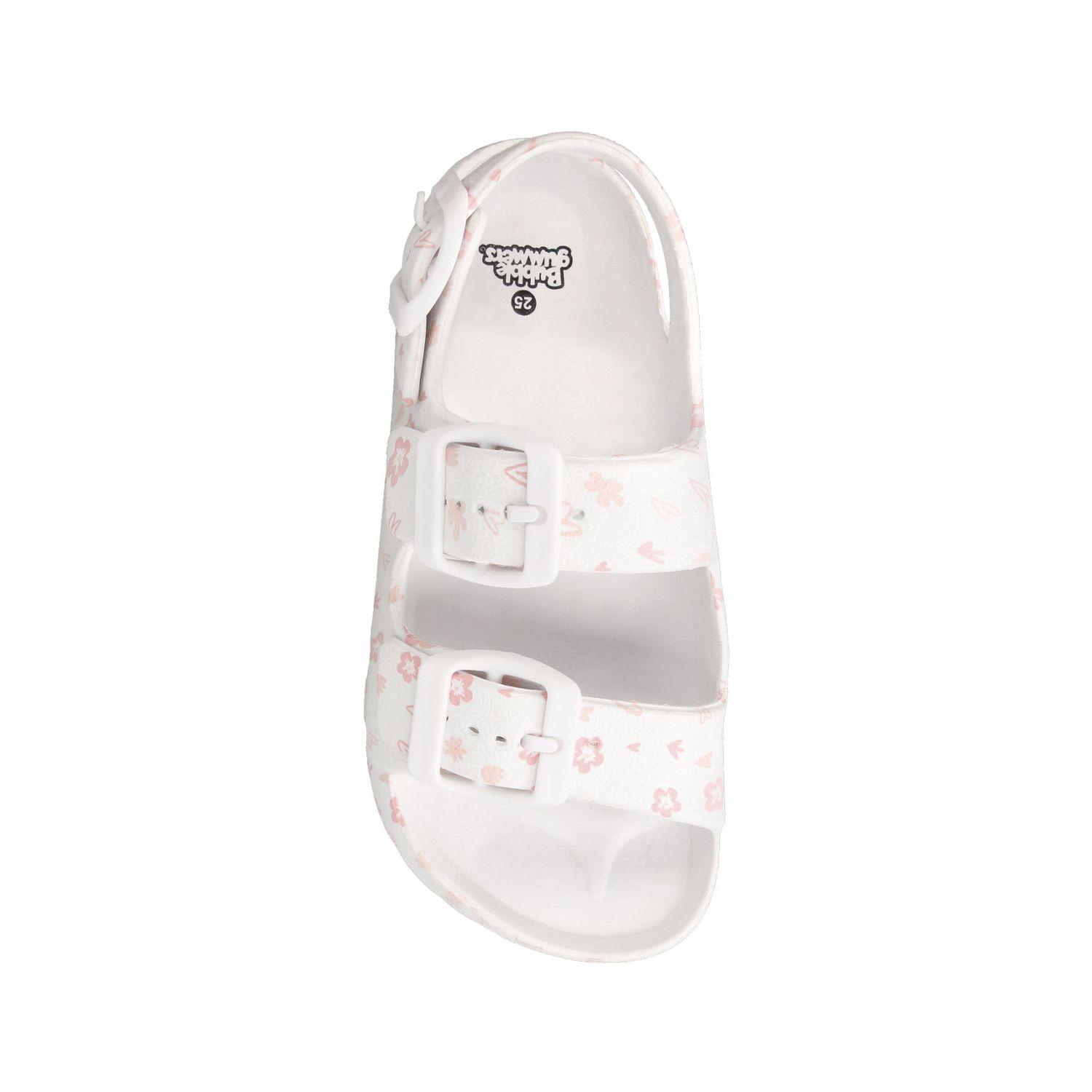 Sandalia  Niña Bubblegummers Floor Blanco - Rosa-3