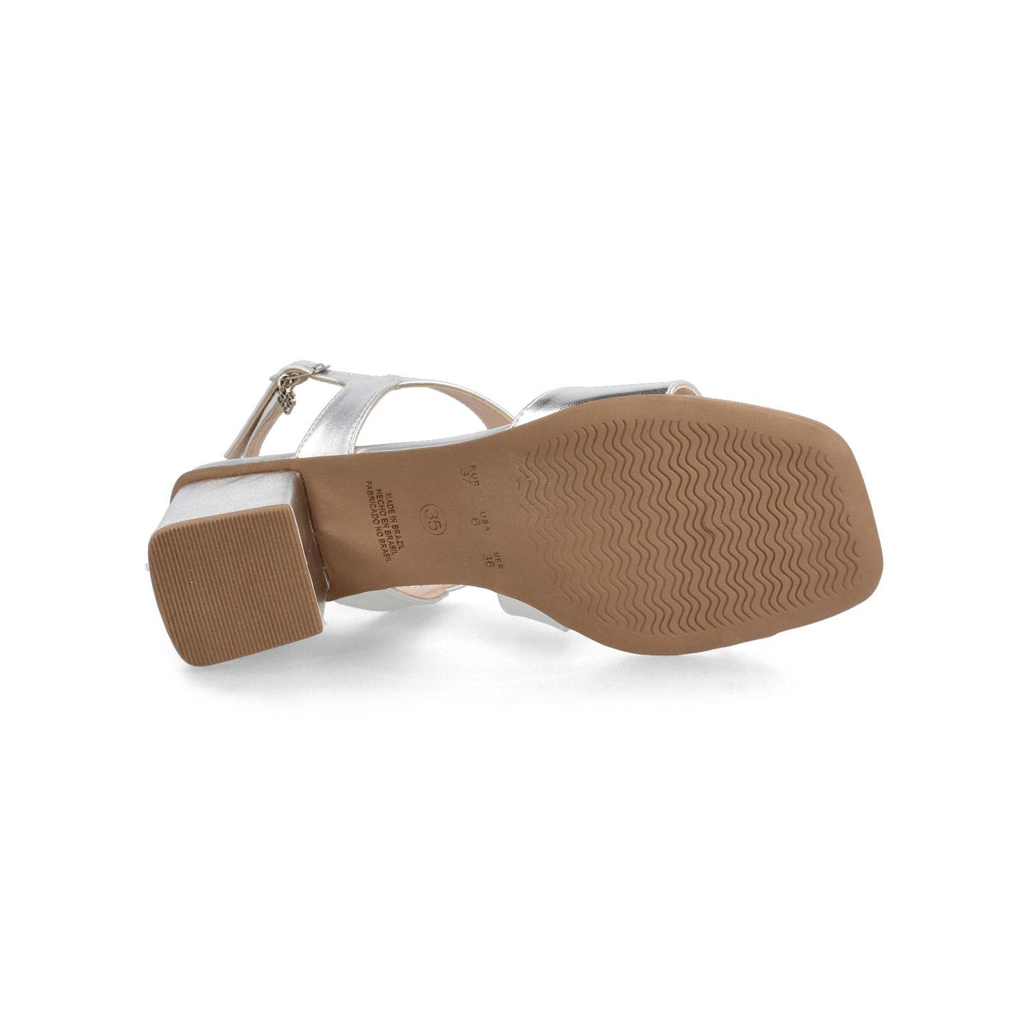 Sandalia Mujer Bata Elegance Plateado-4