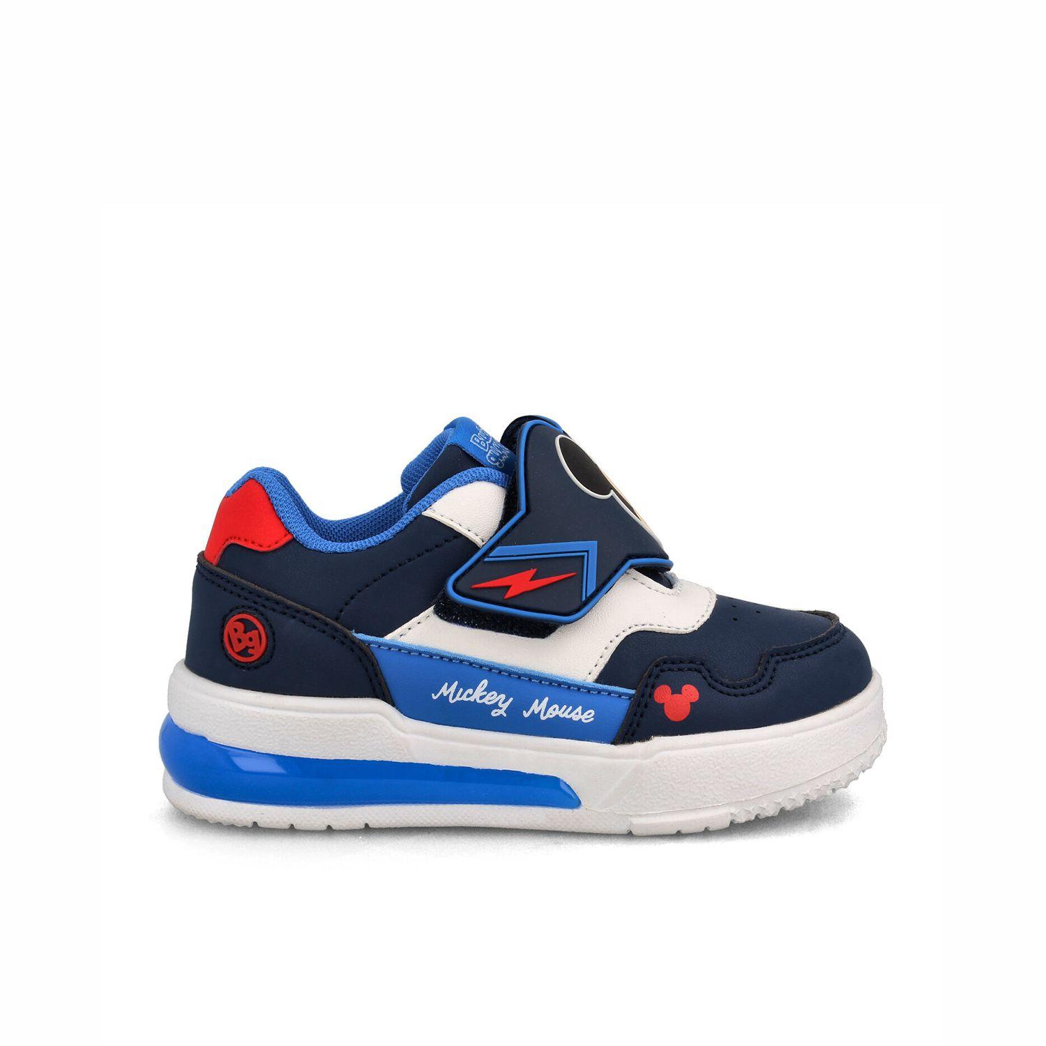 Zapatilla Niño Bubblegummers Mickey Azul Marino - Rojo-0