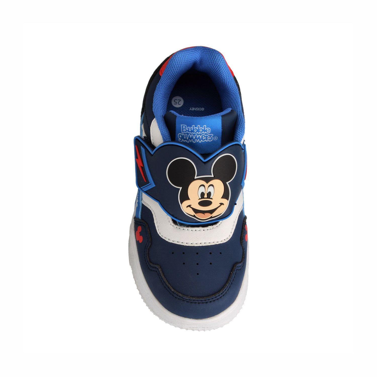 Zapatilla Niño Bubblegummers Mickey Azul Marino - Rojo-3