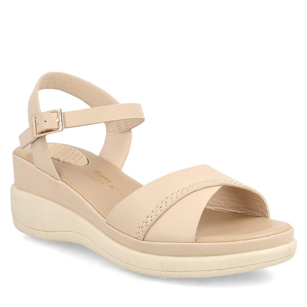 SANDALIA MUJER BATA COMFIT CANE BEIGE-0