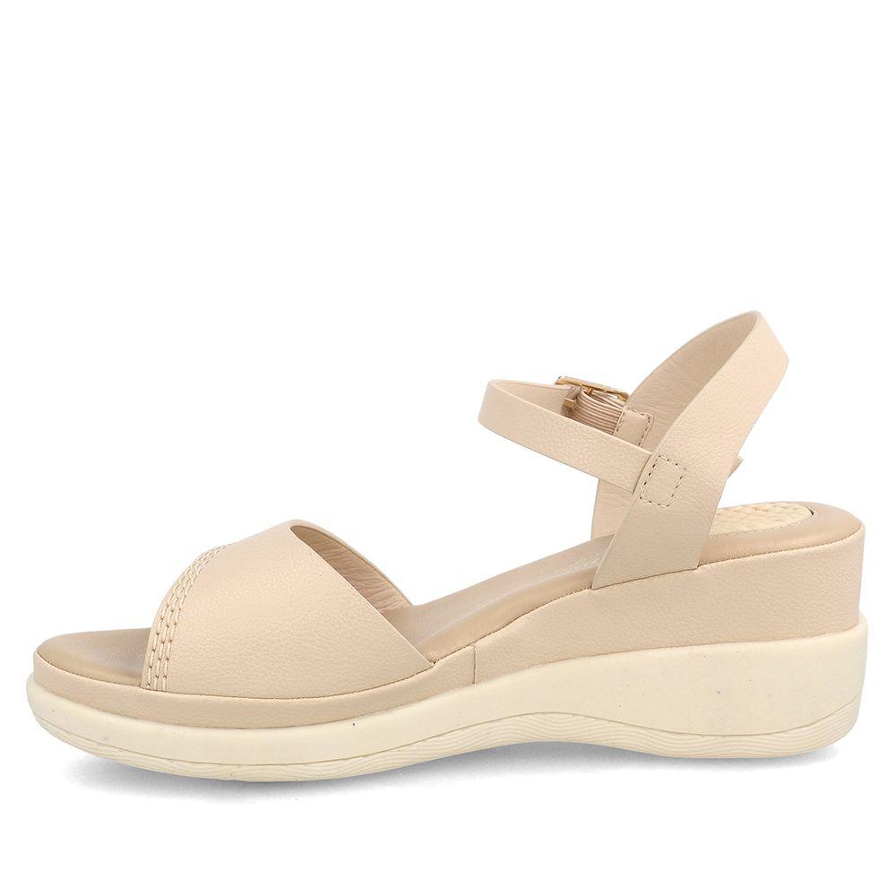 SANDALIA MUJER BATA COMFIT CANE BEIGE-1