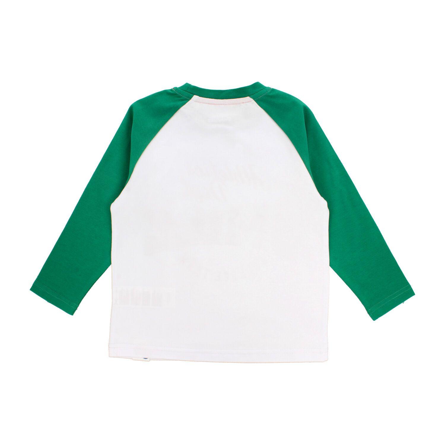 Poleras Manga Larga Niño Bubblegummers Fez Blanco -  Verde-1