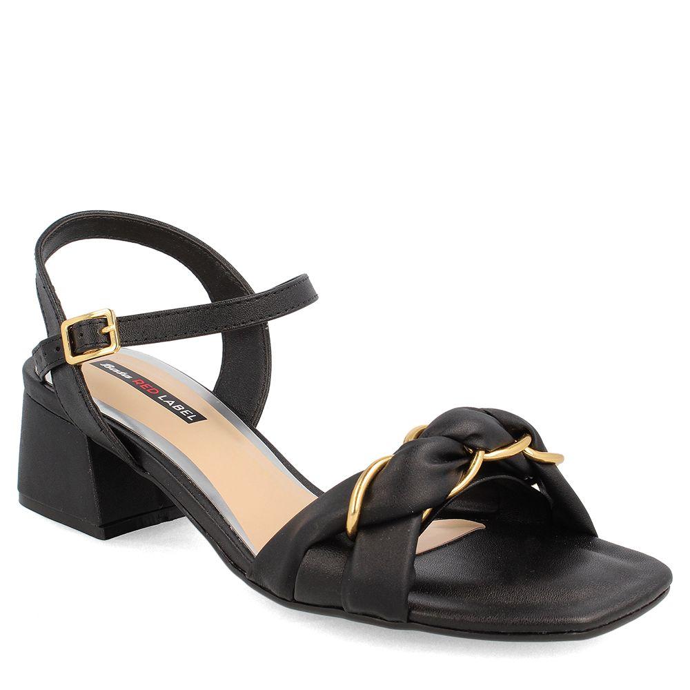 SANDALIA MUJER BATA RED LABEL SANAM NEGRO-0
