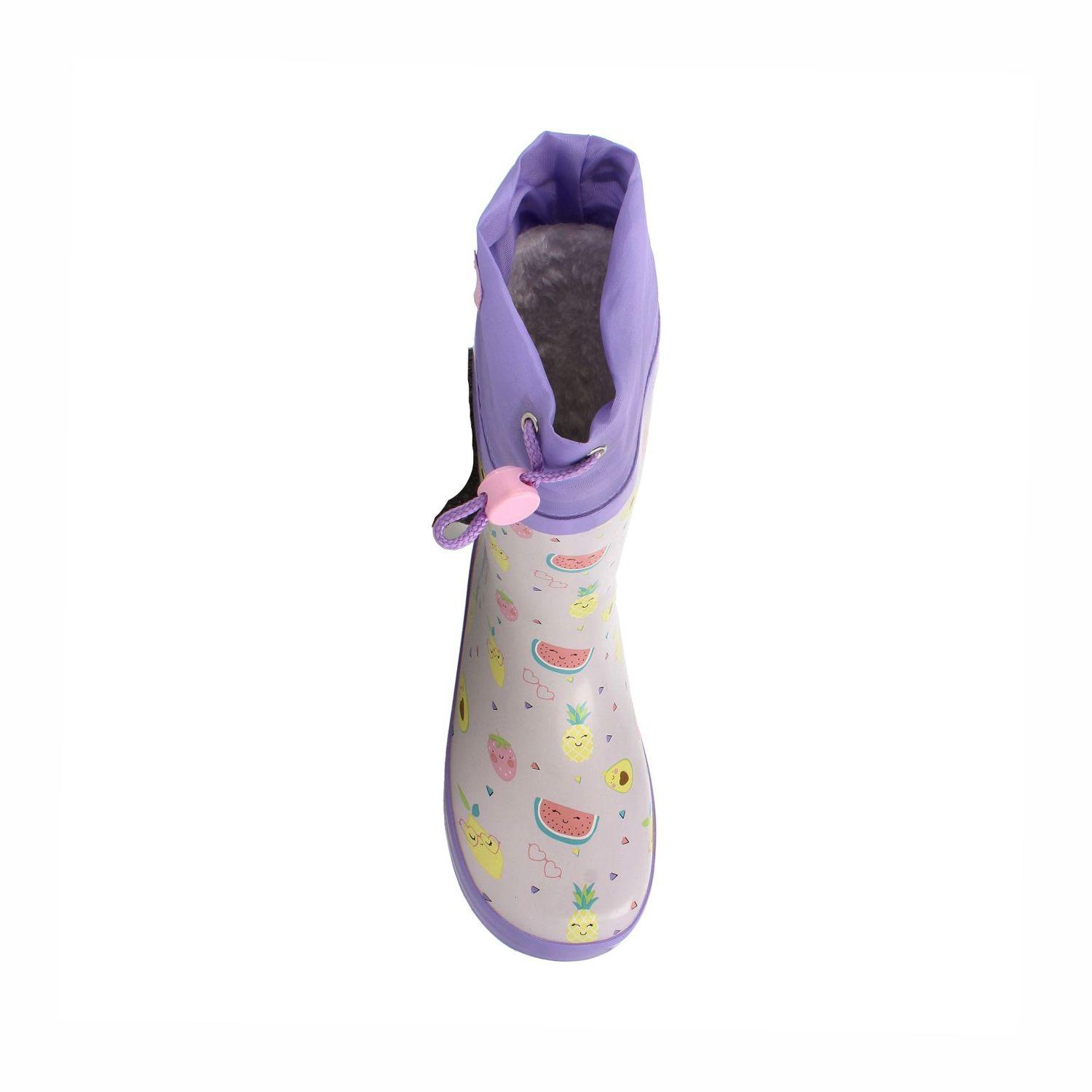 Bota De Agua Niños Bubblegummers Rainboot Lights Morado-3