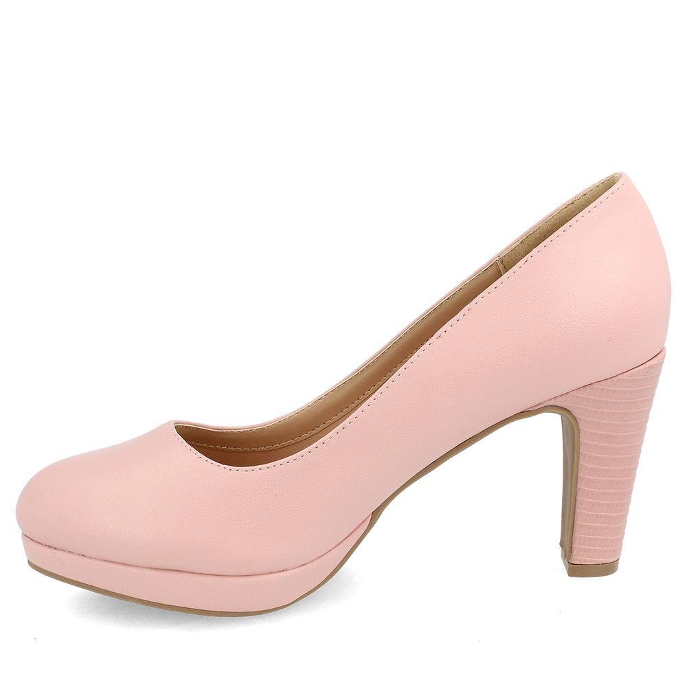 ZAPATO TACO ALTO MUJER BATA ESTHE PINK-1