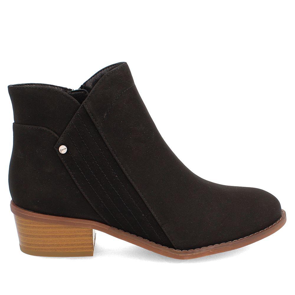 BOTÍN TEXANO MUJER BATA REAL NEGRO 2-4