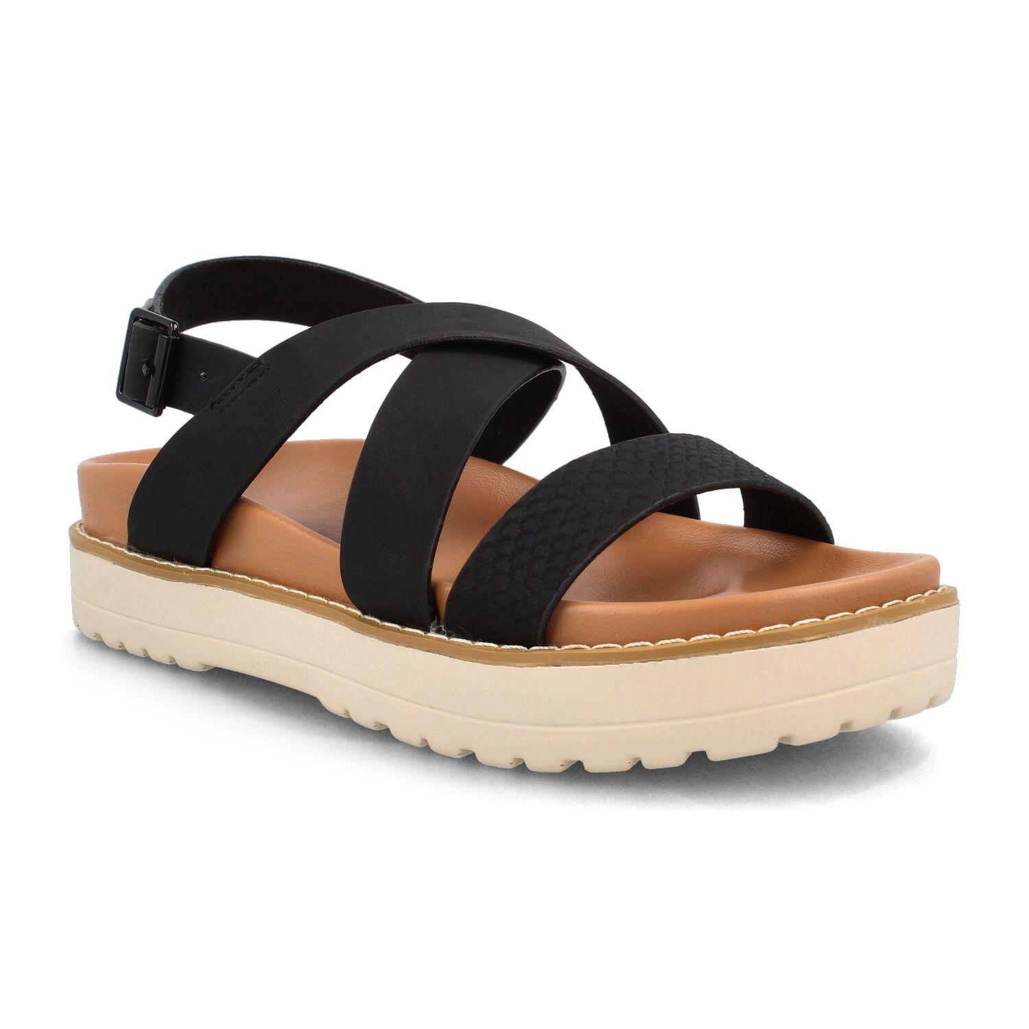 Sandalia Mujer Bata Lunar Negro-1