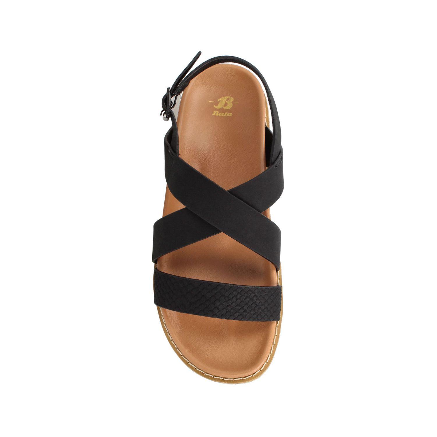 Sandalia Mujer Bata Lunar Negro-3