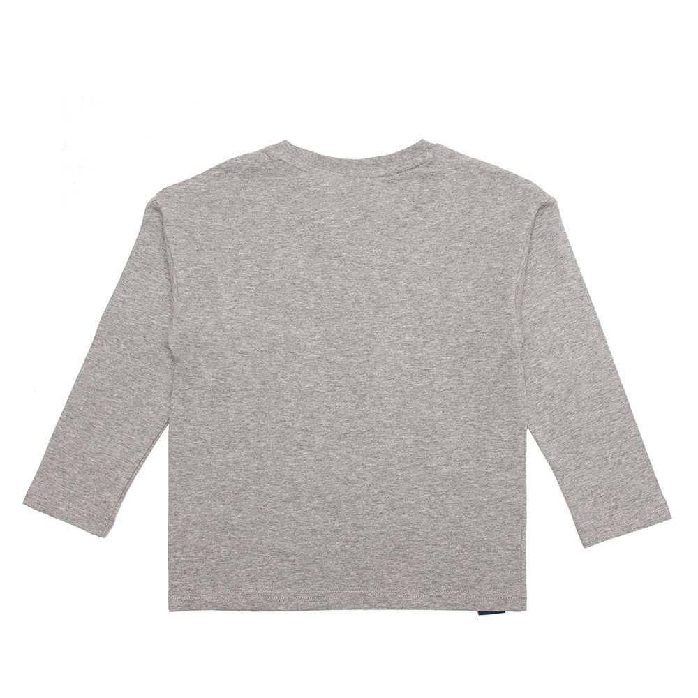 Polera Manga Larga Niño Bubblegummers Igor Gris Mezcla-1