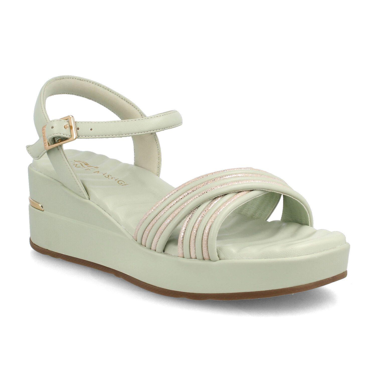 Sandalia Mujer Bata Mina Verde Claro-1