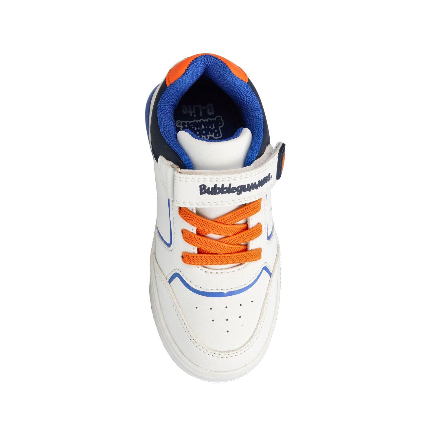 Zapatilla Niño Bubblegummers Neon Blanco-Azul-3