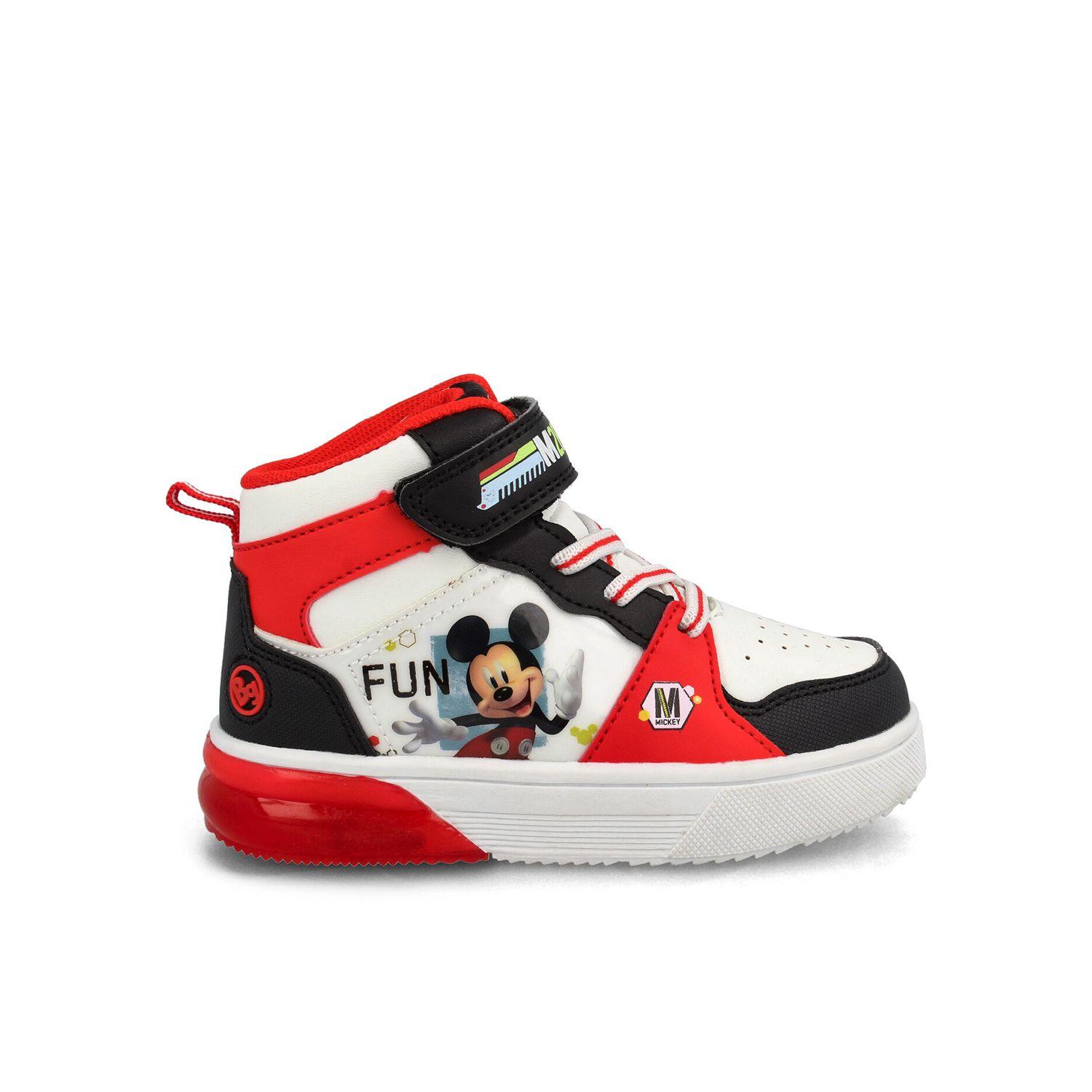 Zapatilla Niño Bubblegummers Mickey Blanco- Rojo-0